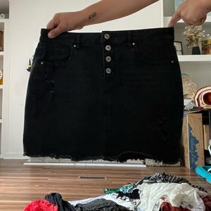 Black jean skirt